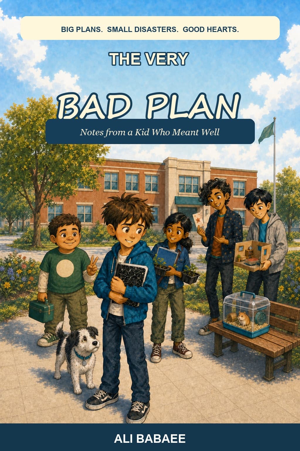 Book cover of The Very Bad Plan by Ali Babaee, an illustrated story for readers ages nine to twelve.